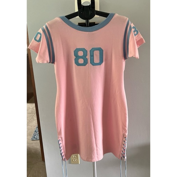 NWT Victorious Women's Y2K Jersey style‎ Pink "Los Angeles" dress size XL - Picture 5 of 11